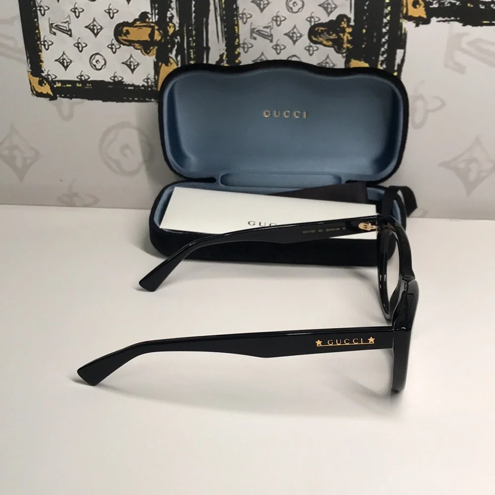 Luxury New Authentic Gucci GG1172S 001 Cat-Eye Sunglasses